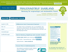 Tablet Screenshot of frauennotruf-saarland.de
